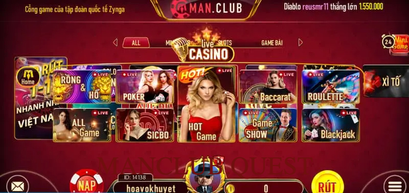 cổng game bom tấn Manclub