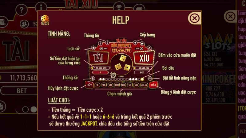 Luật chơi tài xỉu Man Club