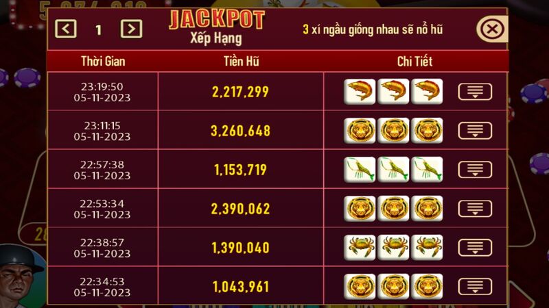 Cách xem bảng xếp hạng Jackpot bầu cua Man Club