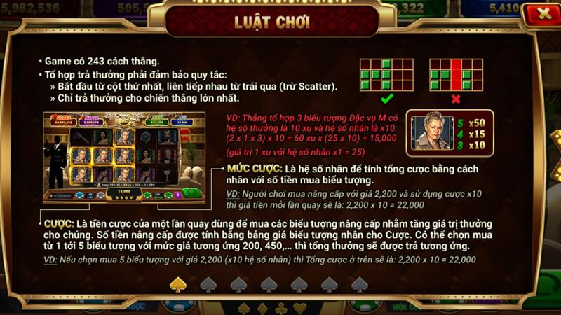 Luật chơi Casino Royale 7 Slot 